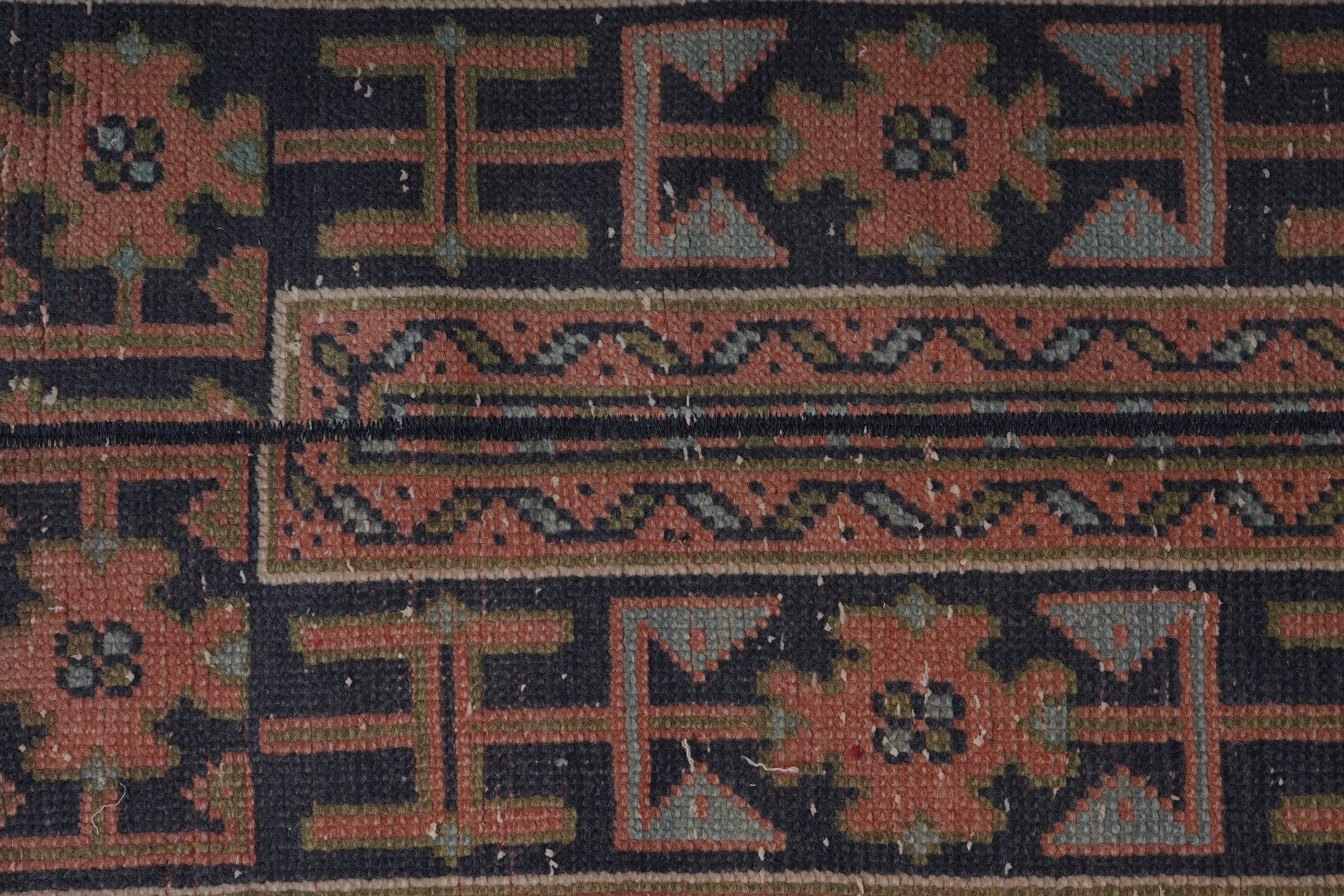 Vintage Turkish Oushak Handwoven Rug 63x633 cm