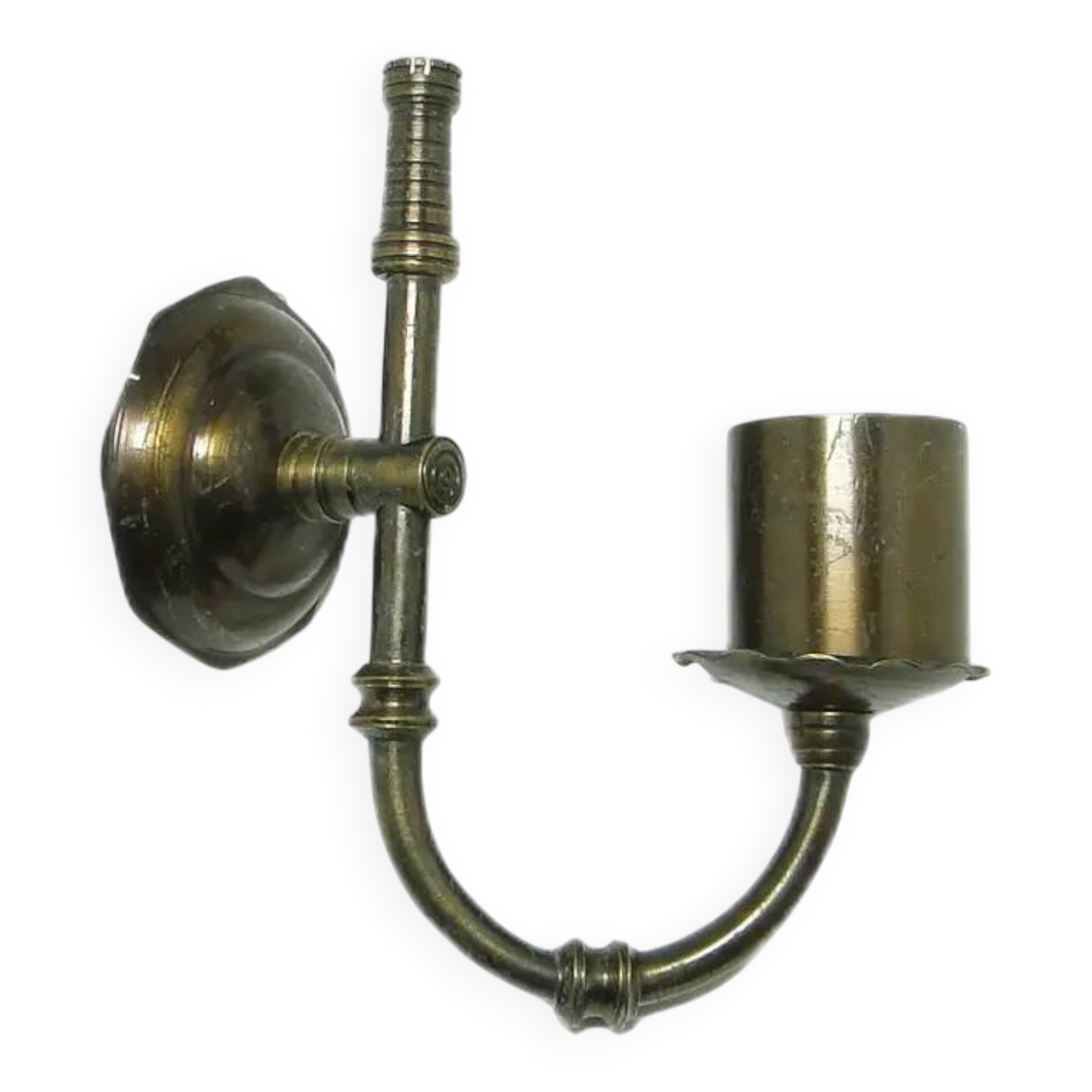 Wall sconce, eclectic, brass, Poland, 1970s.