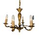 Vintage chandelier in gilded brass with 6 lights - Classic style