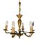Vintage chandelier in gilded brass with 6 lights - Classic style