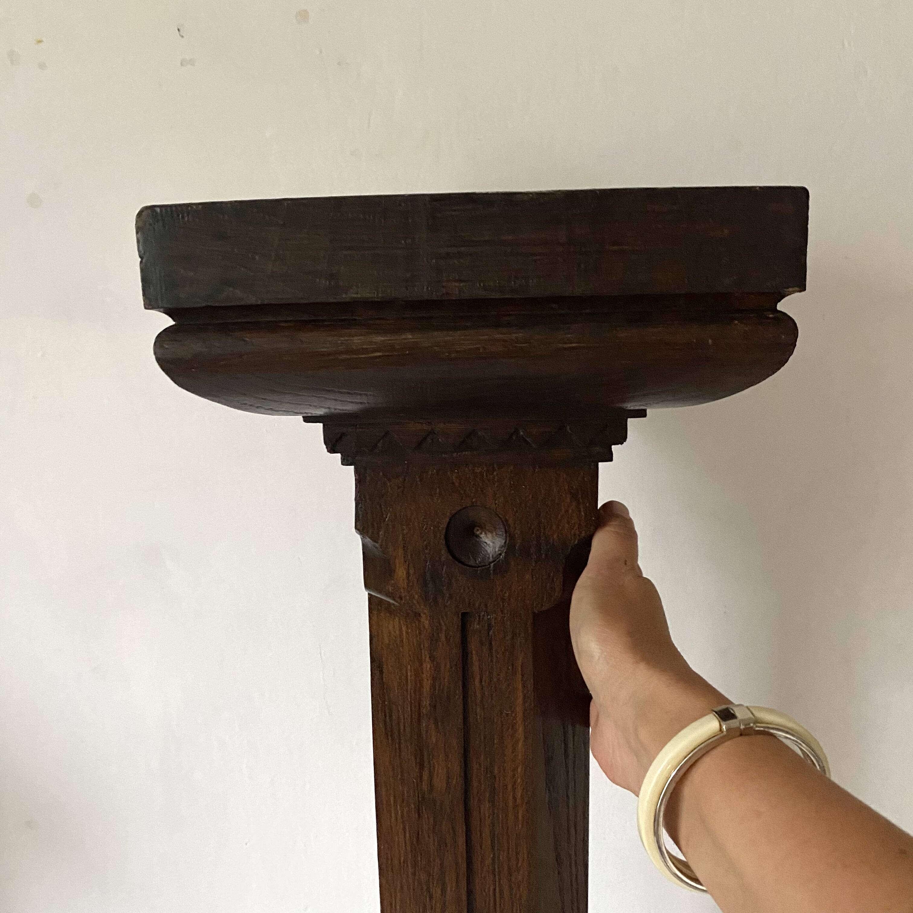 Rustic wooden column