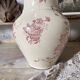 Large ironstone jug St Amand Anemone, antique pitcher