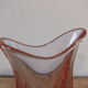 Vintage 60/70s glass vase in pink tinted glass