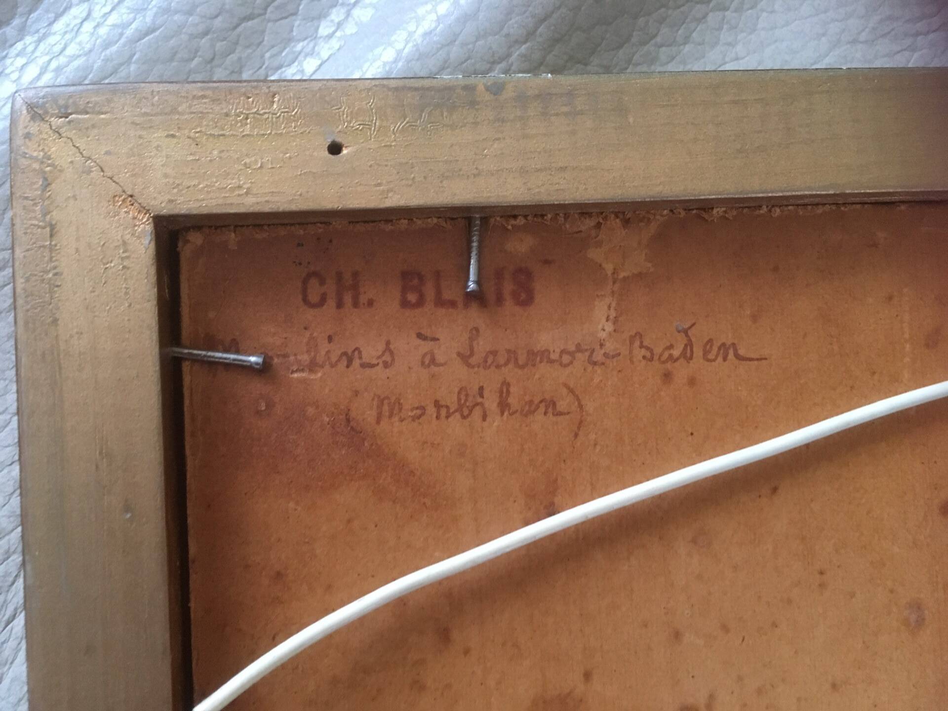 Painting by Ch Blais on mills in Larmor