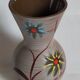 German ceramic vase west-germany with two flowers model n°1256