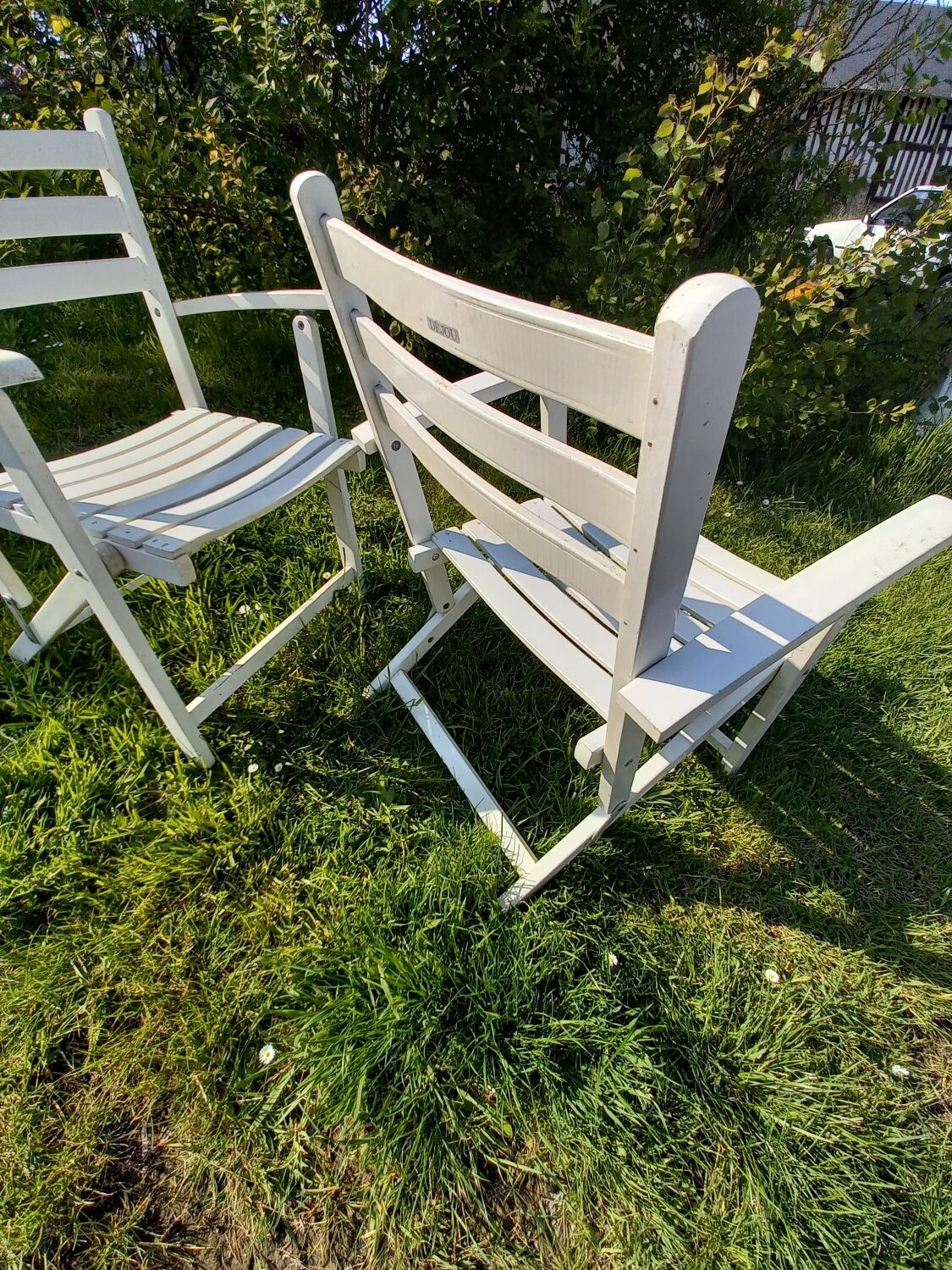 Paire de fauteuils vintage jardin Dejou