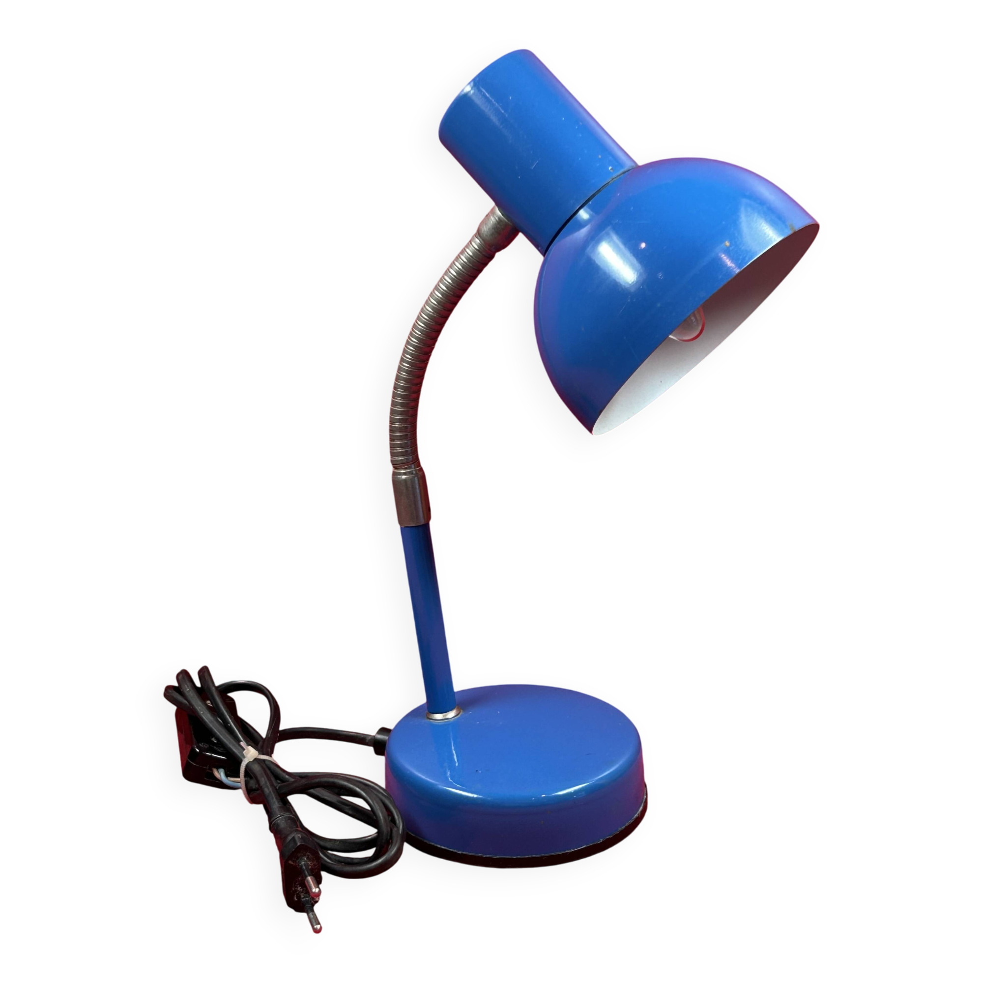 Vintage Klein Blue Desk Lamp by Veb Narva, 1950s/1960s