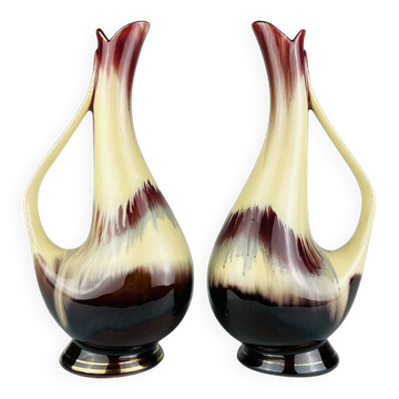 Mid-century ceramic vases by Bay Keramik, West Germany, 1960s, set of 2.