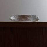 Cendrier vintage en verre de glace sculpté par Vicke Lindstrand pour Kosta Boda