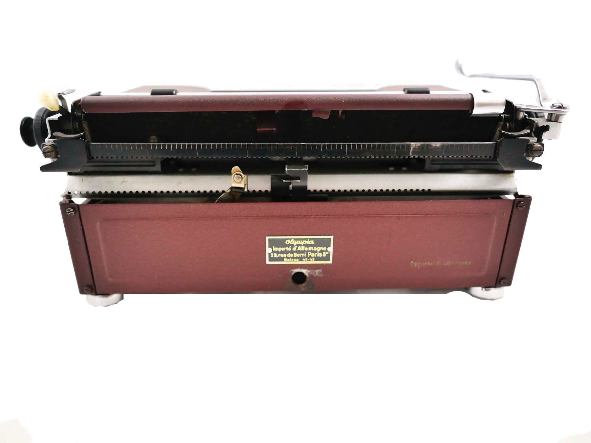 Olympia bordeaux revised typewriter with new ribbon