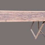 Large 400 cm harvest table and 2 benches 1960