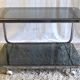 Side table in chromed metal and smoked glass, 60s-70s
