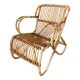 Fauteuil en rotin vintage 1950