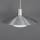 Danish design metal hanging lamp with milk glass, 1980s