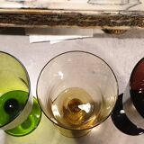 3 safe blown crystal glasses shower stand