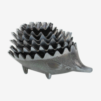 Mid-century metal ashtray in the shape of a hedgehog, 1960