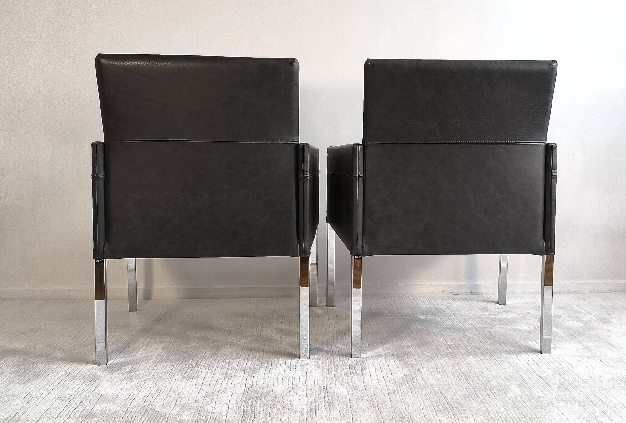 Superb pair of KFF "Texas" armchairs by Karl Friedrich Förster.
