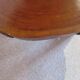 Tripod coffee table - solid okoumé wood - organic shape - brutalist style