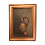 Still life oil on framed canvas