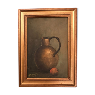 Still life oil on framed canvas