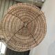 Braided rattan suspension in the shape of a natural accordion