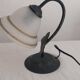 Pair of lamps in iron and satin glass – Florentine style / Art Nouveau