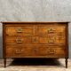 Louis XVI period Grenobloise chest of drawers in marquetry around 1760 opening on the front with 4 out of 3 drawers