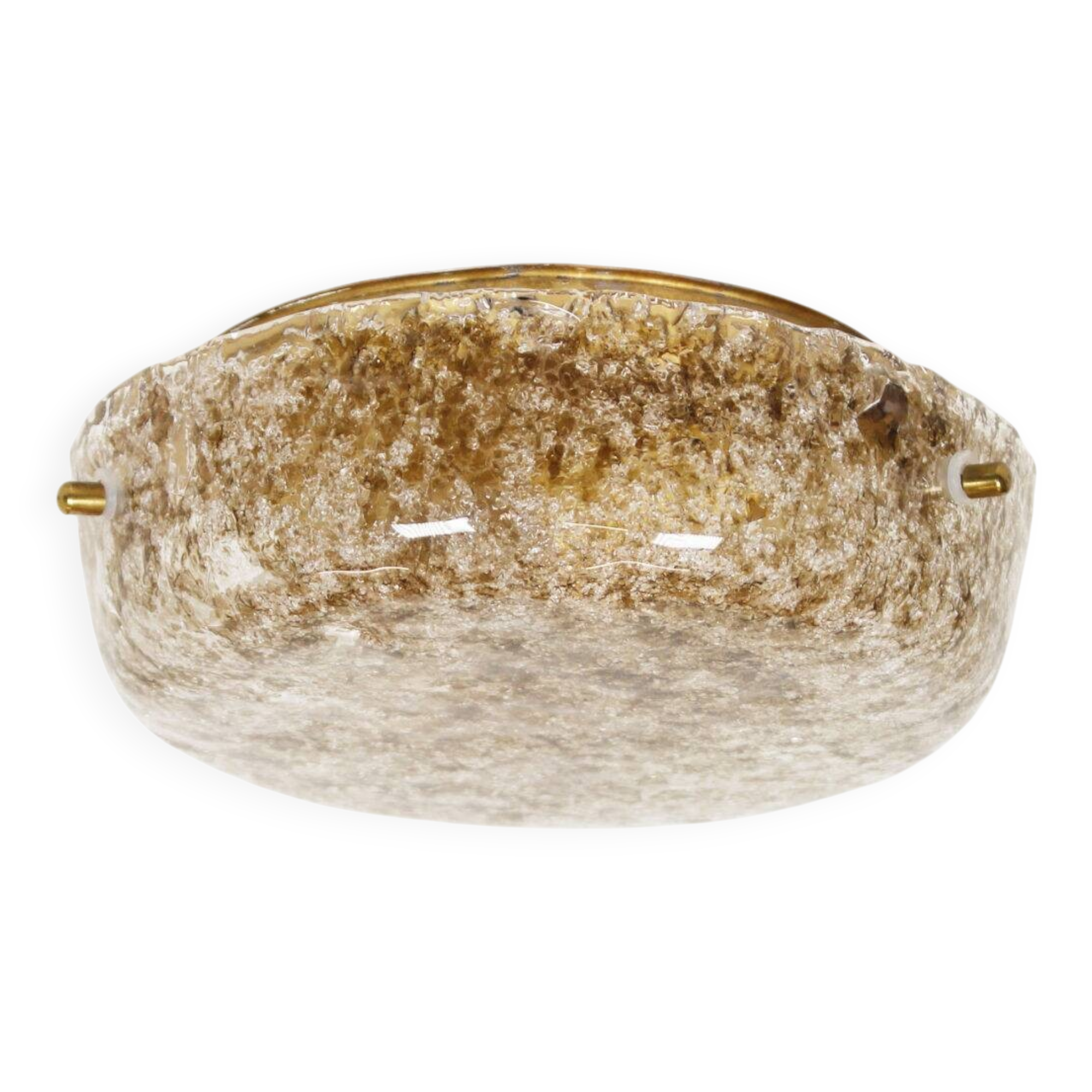 Petite applique murale en laiton et verre de Murano de Hillebrand