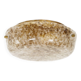 Petite applique murale en laiton et verre de Murano de Hillebrand