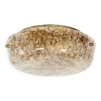 Petite applique murale en laiton et verre de Murano de Hillebrand