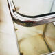 Sellette chrome smoked glass