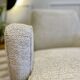 Vintage armchair – Ecru fabric – 1970s