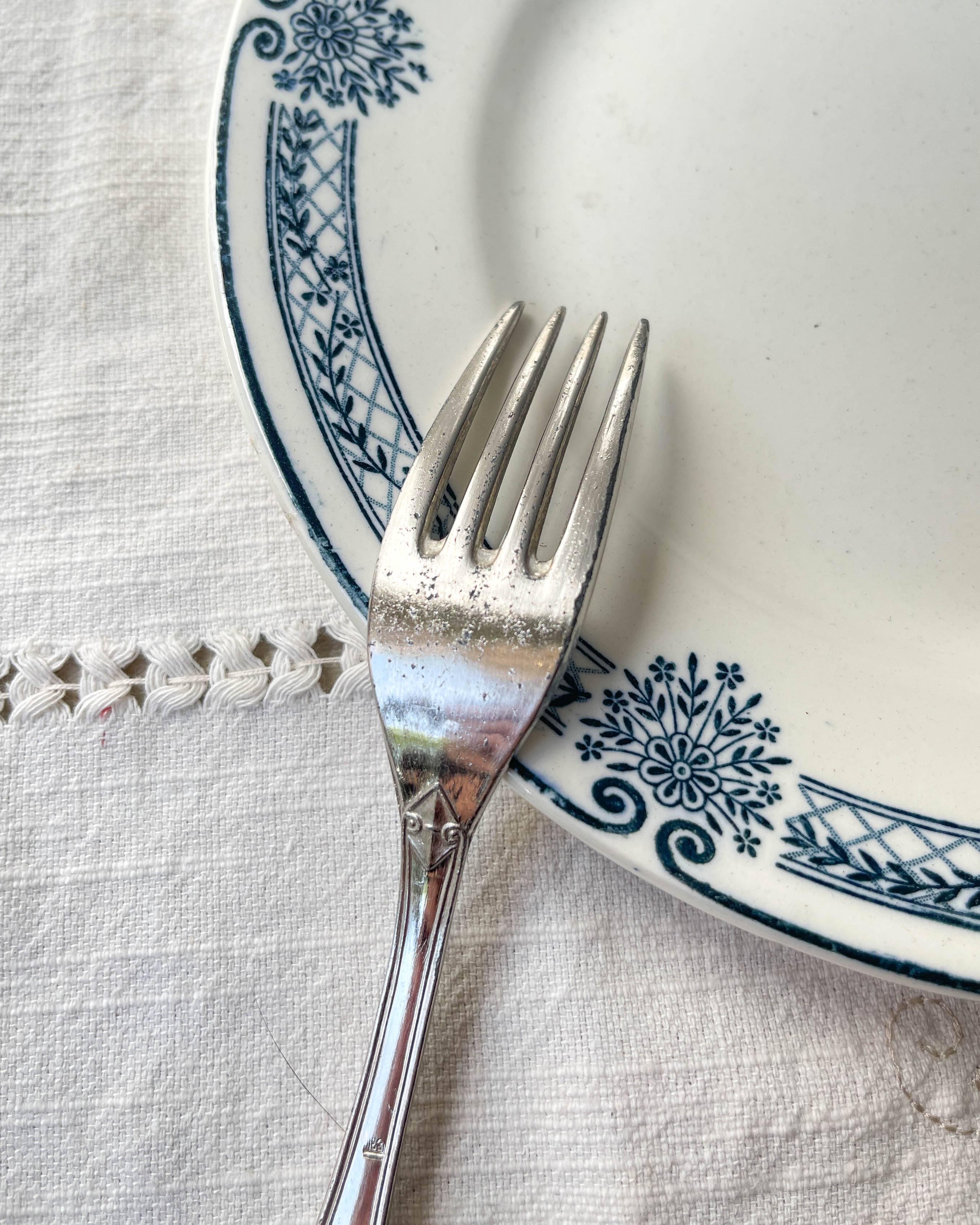 10 Vintage Rocaille Style Metal Forks