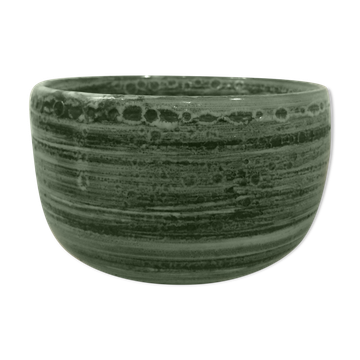 Bowl in ceramic 60s green color "primavera"