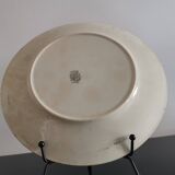 Terre de Fer flat plates from Onnaing earthenware model "Roses Mousses" late 19th century