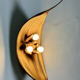 Vintage 70'S banana leaf wall lamp