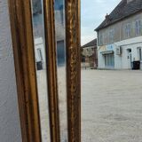 Miroir Glace à parclose dorée ancien 1960s