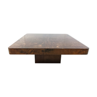 Table basse en peau de chèvre laquée par Aldo Tura, 1960