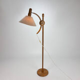Adjustable pinewood floorlamp, 1970s