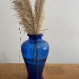 Blue glass vase