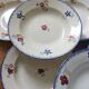 7 floral hollow plates "Mary Lou" Digoin Sarreguemines vintage
