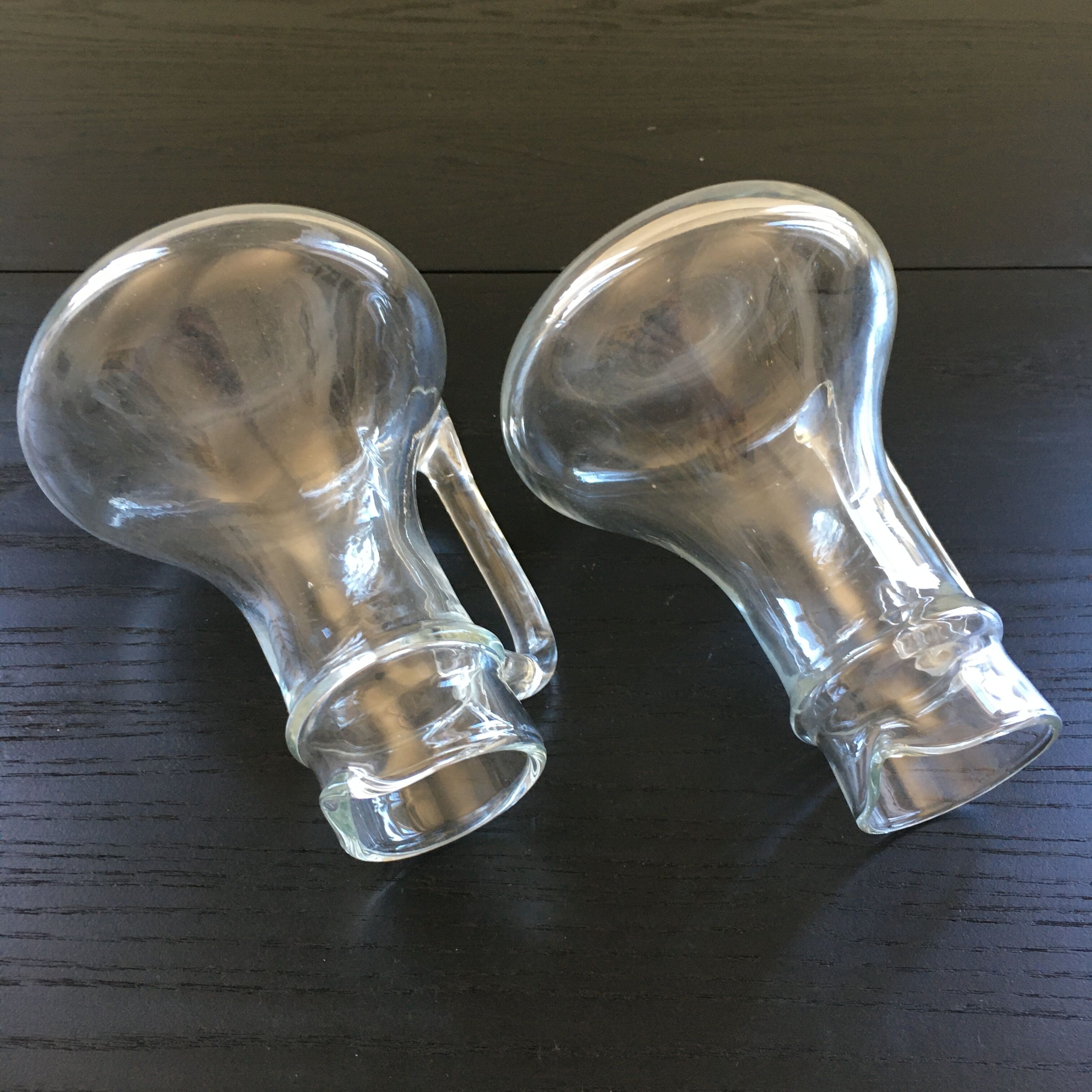 Pair of glass jugs