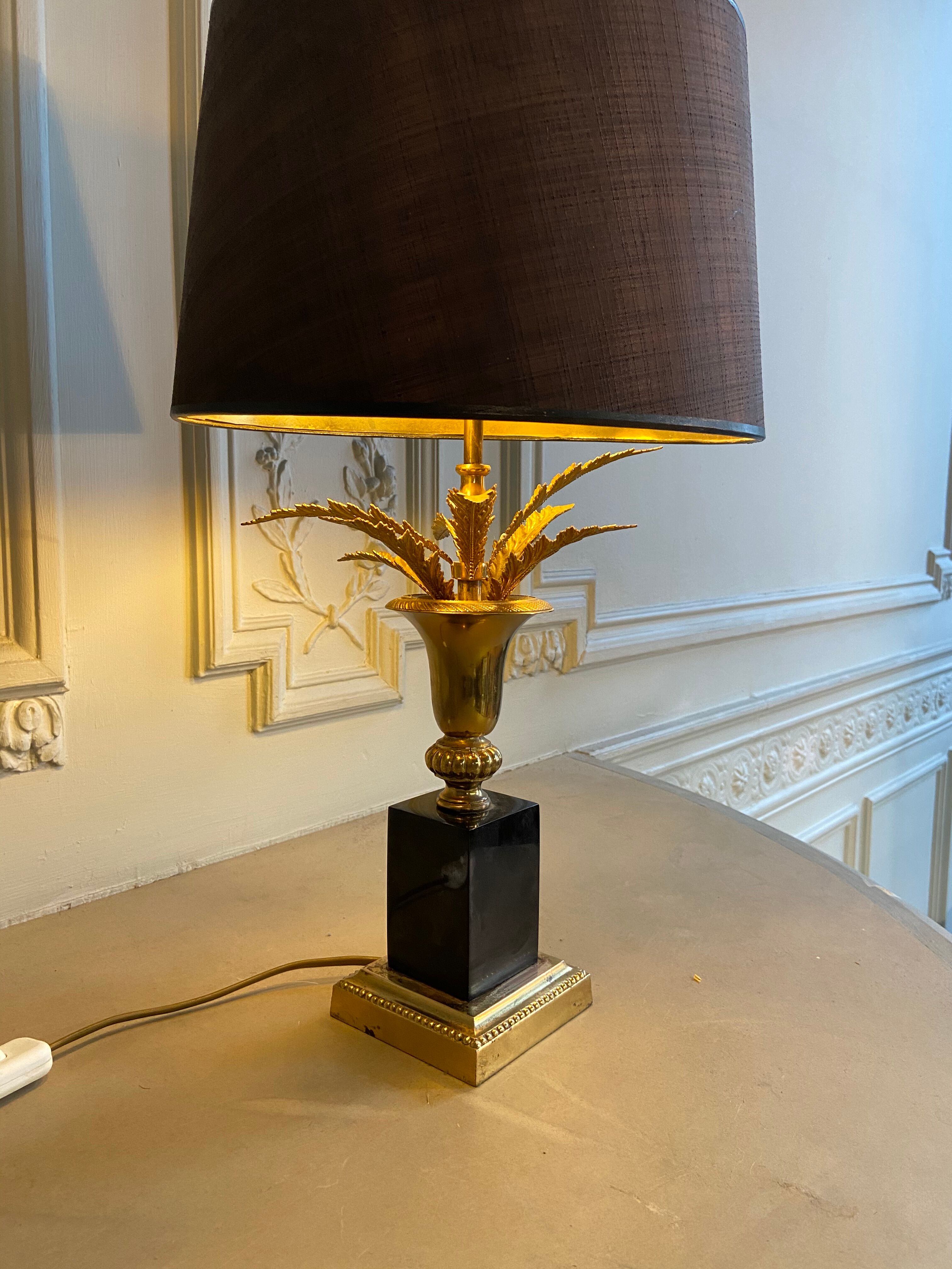 Brass Baker Lamp, Epis / Fern, Belgium, 1970