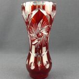 Cut crystal vase from Bohemia