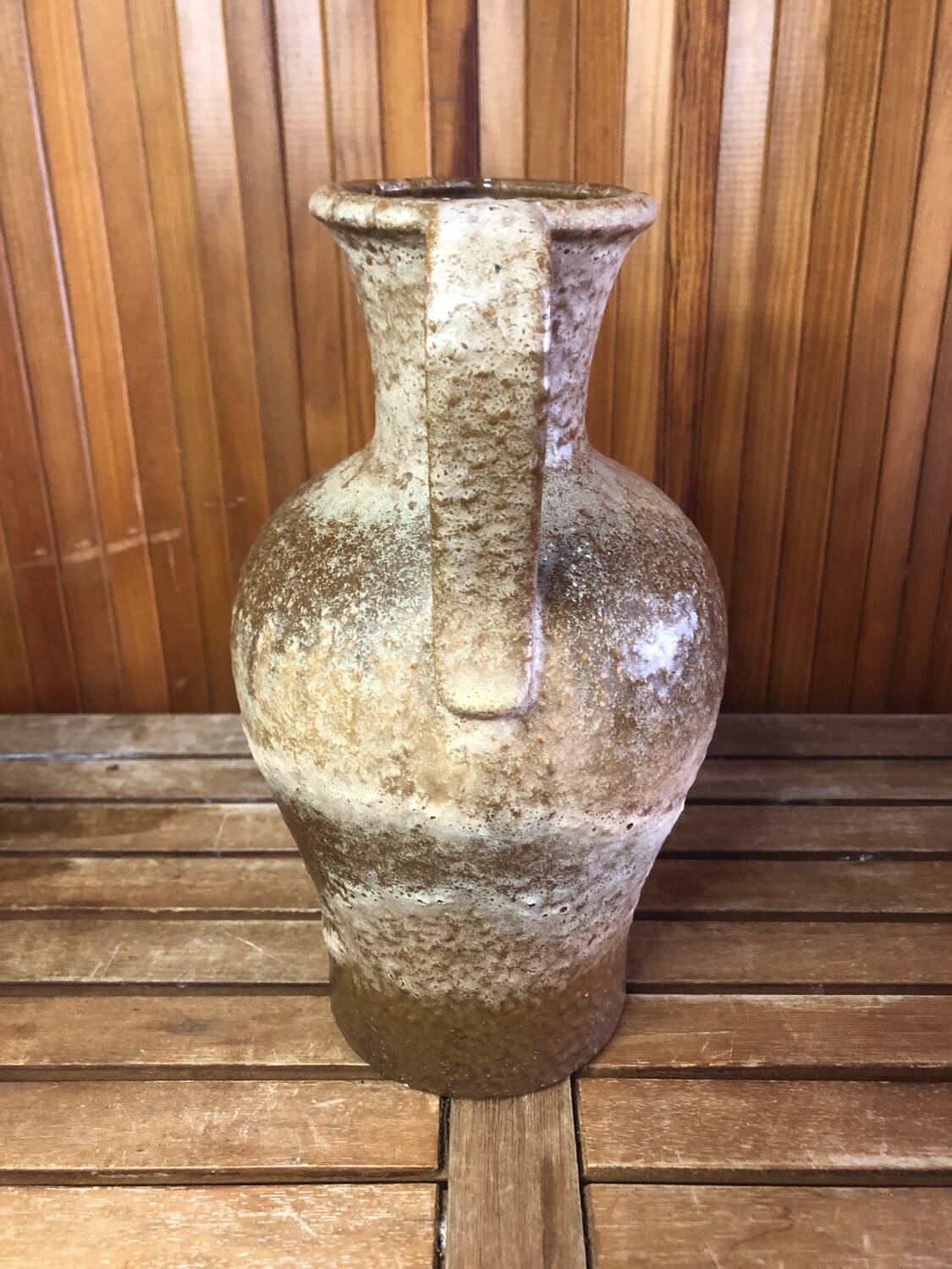 Old west germany pitcher ceramic brown & beige vintage