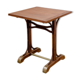 Curved wood bistro table