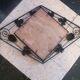 Miroir biseauté art deco en fer forge decor de raisin