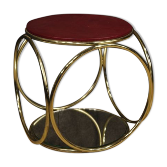 Italian design coffee table Golden brass