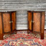 Pair of notches in marquetry style Louis XVI XIX century