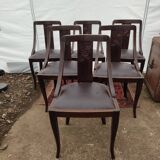 6 art deco period dining chairs